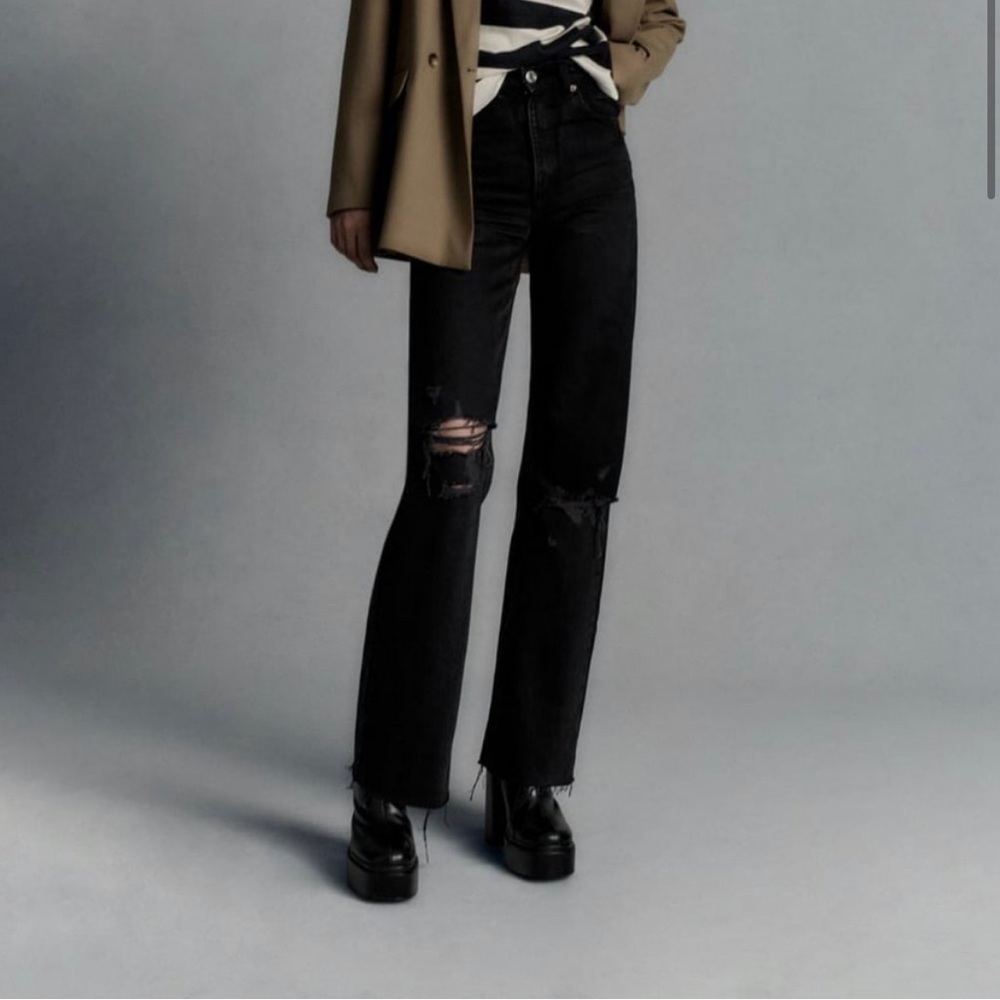 WIDE LEG BLACK ZARA JEANS!!